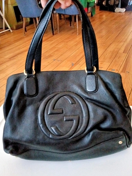 Gucci Handbags - Gucci Soho Interlocking G Leather Tote Black